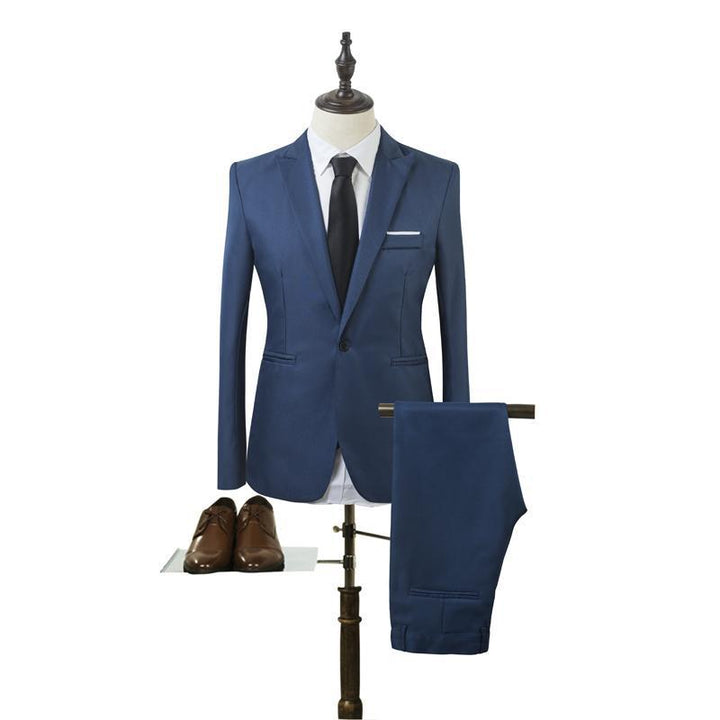 Herren nan schlanker Businessanzug mit tailliertem Sakko und Chino-Hose Drune