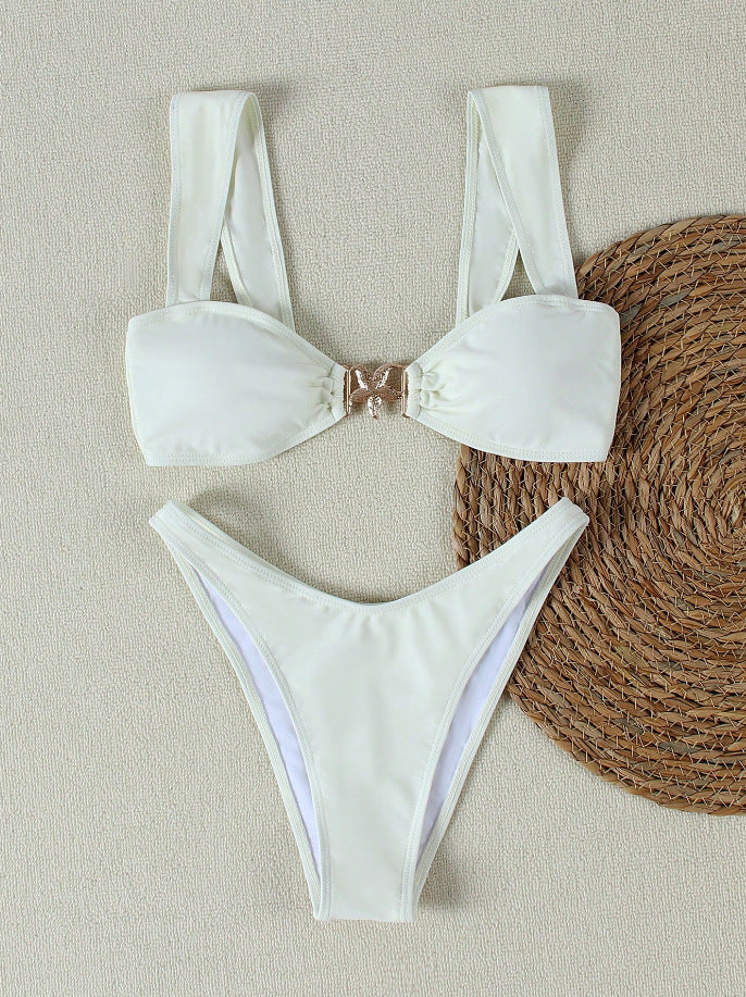 Damen Bikini-Set mit elegantem Knoten-Detail und hochwertigem Bindemuster Drune