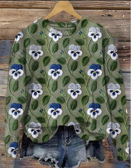 Drune | Casual floral print sweater