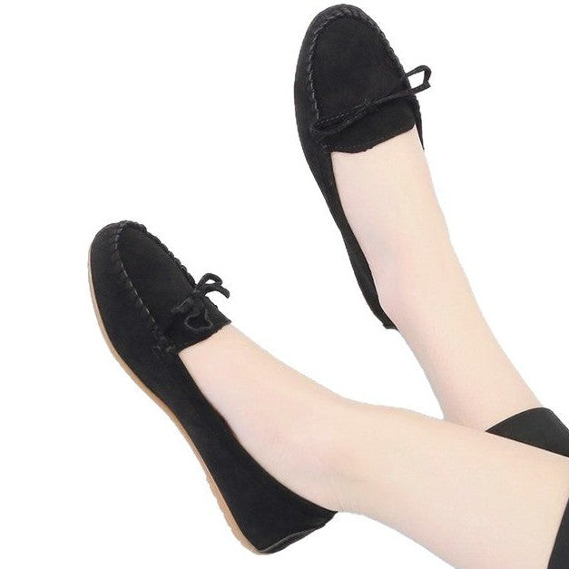 Damen Mokassins mit eleganter Ziernaht und weichem Veloursleder Drune