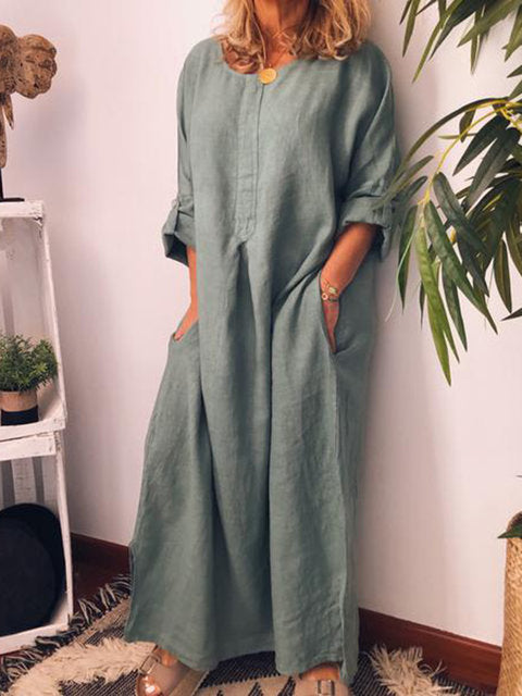 Damen Leichtes Sommerkleid Drune