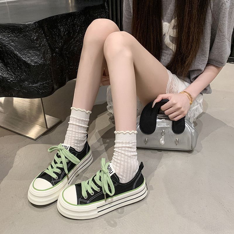 Damen Sportliche Sneakers mit robuster Sohle und atmungsaktivem Canvas von Drune