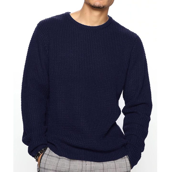 Herren Grobstrickpullover mit strukturiertem Muster und lässigem Schnitt Drune