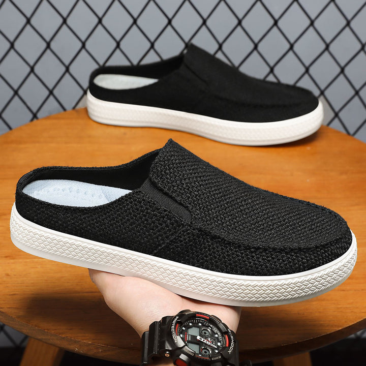 Damen nan Slip-On Mule Sneaker mit gewebtem Textil-Obermaterial und profilierter Gummisohle Drune