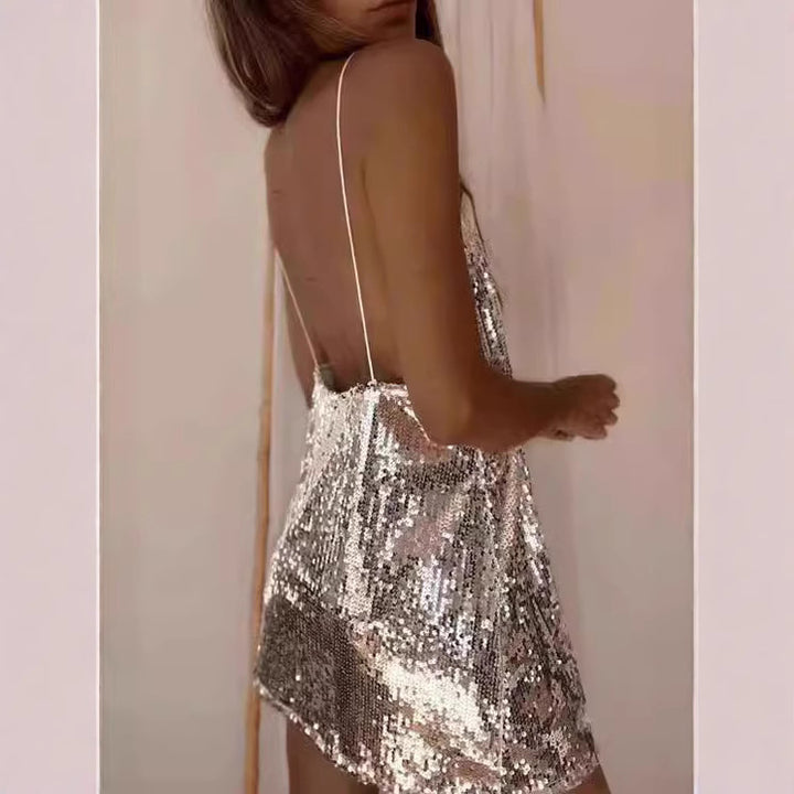 Damen Glitzerndes Abendkleid Drune