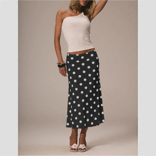 Damen Langrock mit Punkten Drune