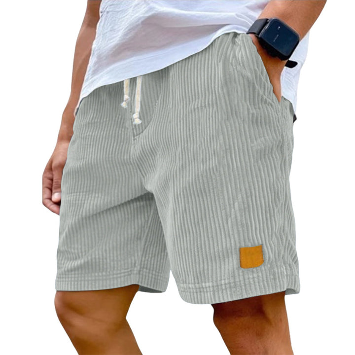 Herren nan Feincord-Shorts mit elastischem Tunnelzugbund, Kordelzug und tiefen Eingrifftaschen Drune