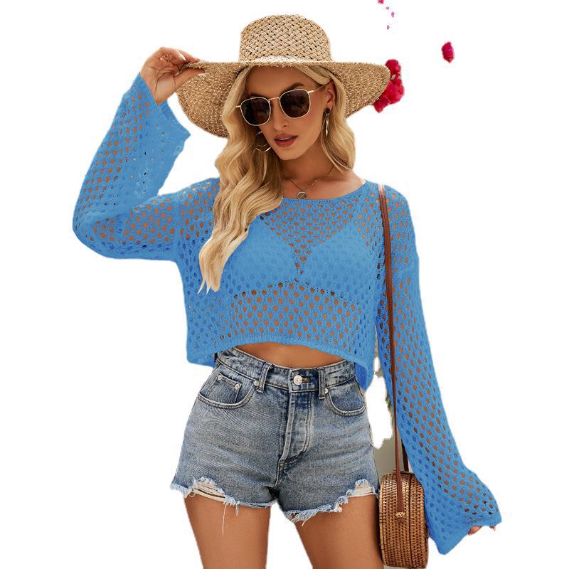 Damen luftiges Strickoberteil mit oversized Schnitt Drune