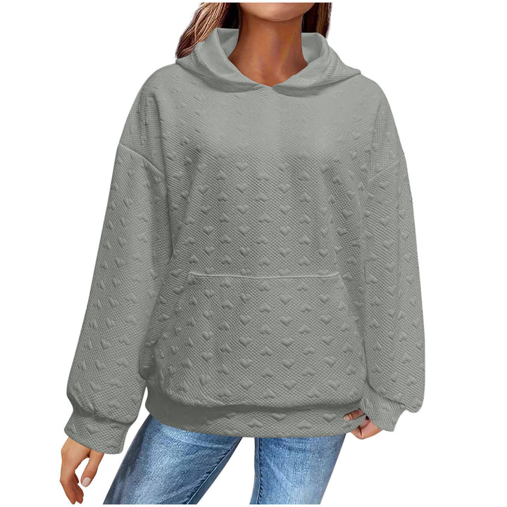 Damen Kuscheliger Oversized Hoodie mit strukturierter Oberfläche Drune