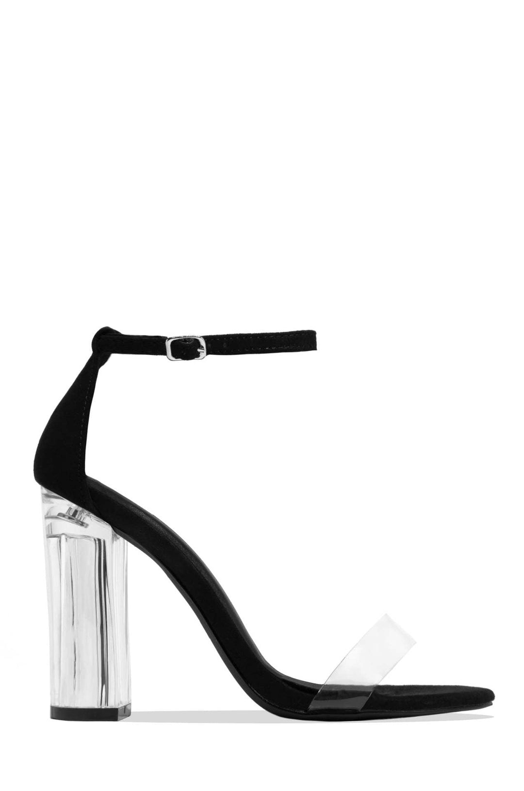 Damen elegante High Heel Sandalen mit transparentem Blockabsatz Drune