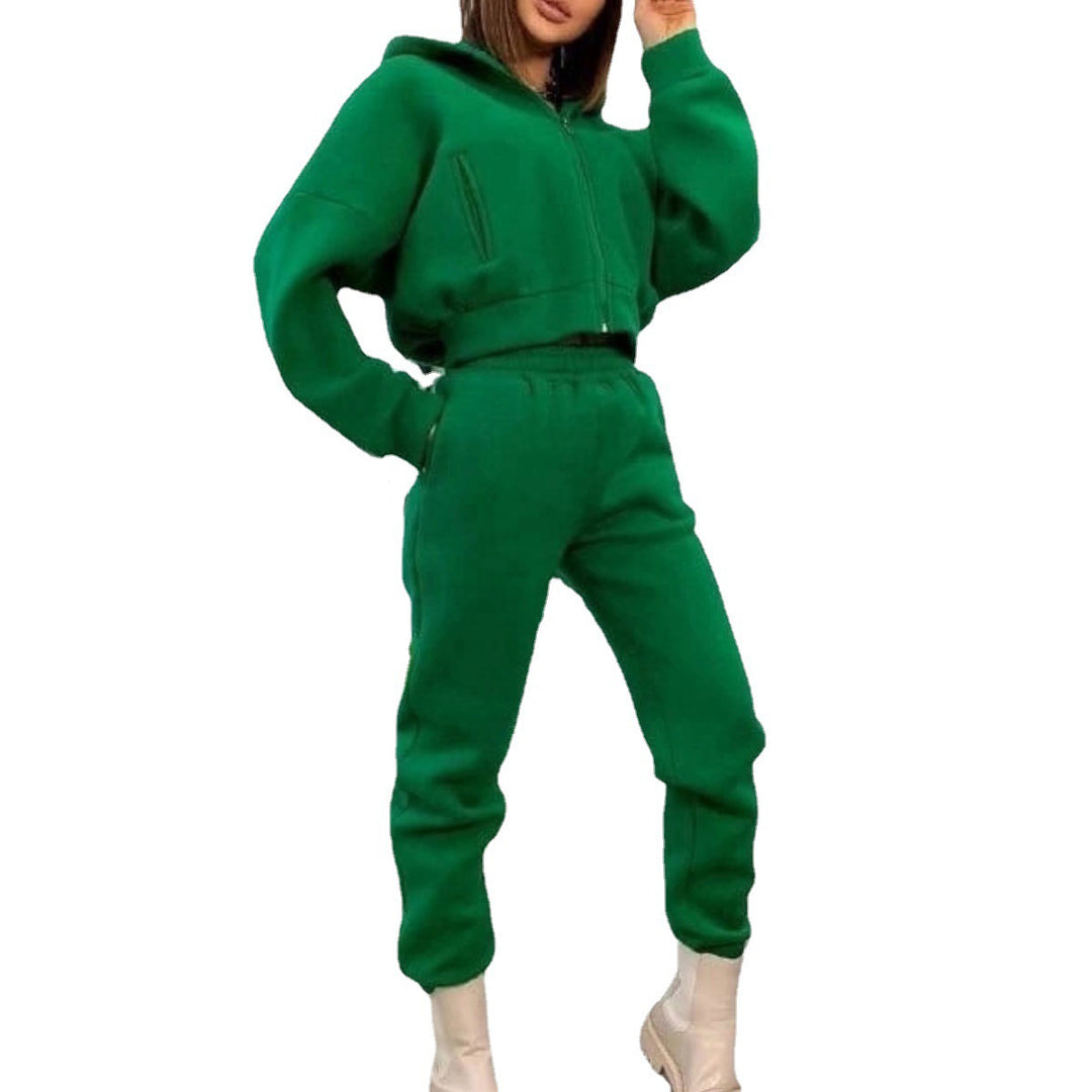 Damen modisches Freizeit-Loungewear-Set mit Kapuze und weitem Schnitt Drune
