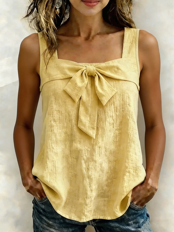Damen Elegantes Top mit Schleifendetail Drune