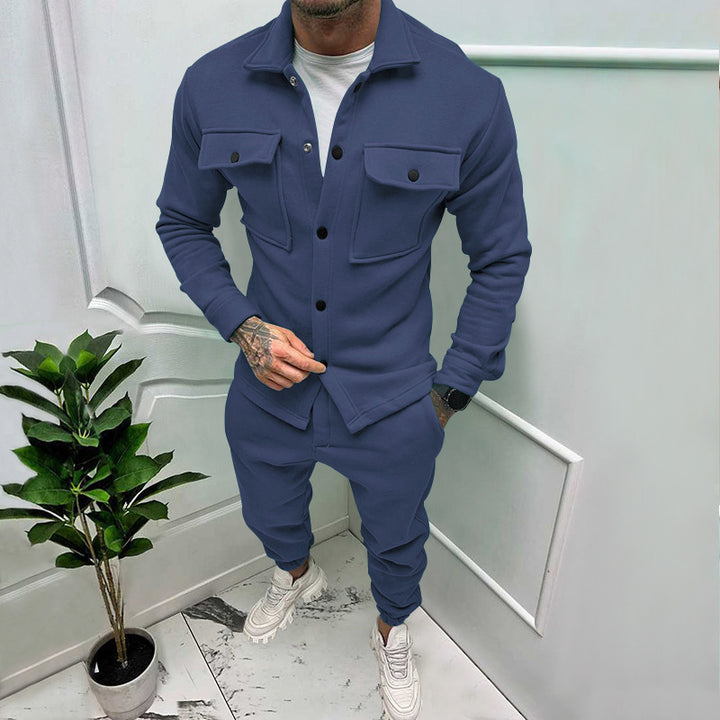 Herren modischer Freizeitanzug mit praktischen Taschen und modernem Schnitt Drune