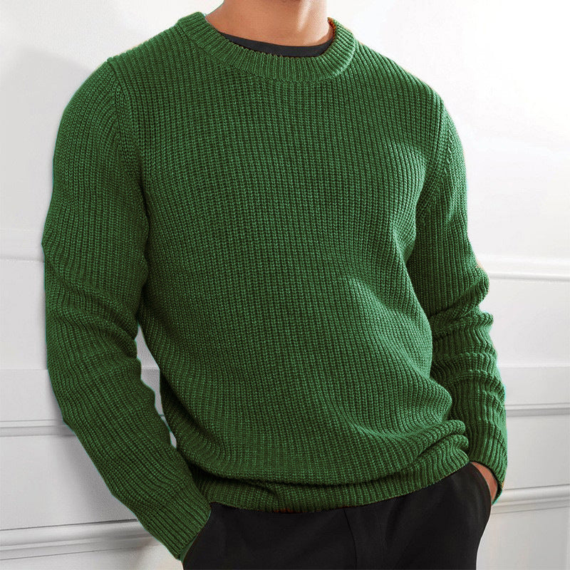 Herren Grobstrickpullover mit strukturiertem Design und hochgeschlossenem Kragen Drune