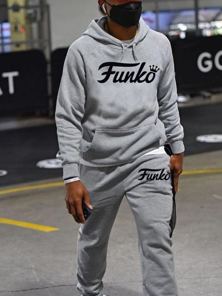 Damen kuschelige Kapuzenpulli und Jogginghose Set Drune