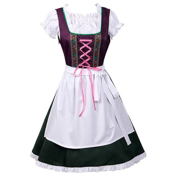 Damen nan traditionelles Dirndlkleid mit besticktem Mieder, geraffter Schürze und Carmenbluse Drune