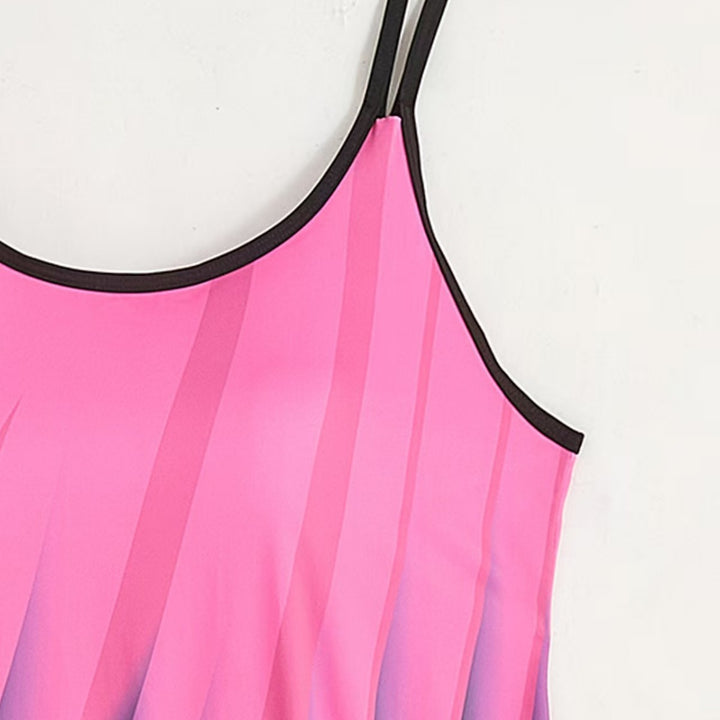 Damen Sportliches Tankini-Set mit farbenfrohem Oberteil und bequemen Shorts Drune