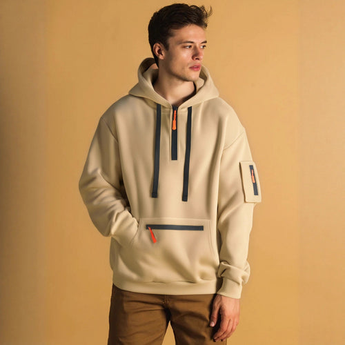 Herren sportlicher Hoodie mit praktischen Taschen und modischem Reißverschluss Drune