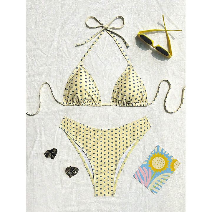 Damen Triangel-Bikini mit schickem Leo-Muster Drune