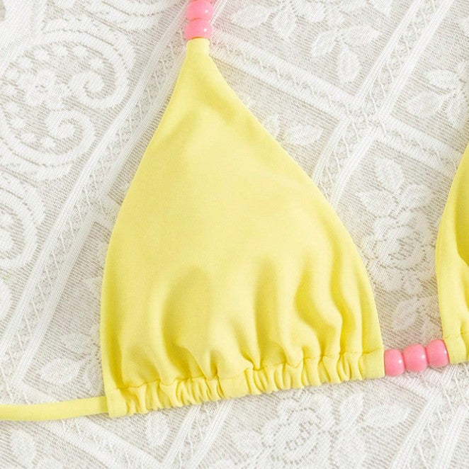 Damen Triangel-Bikini mit bunten Schmuckakzenten Drune