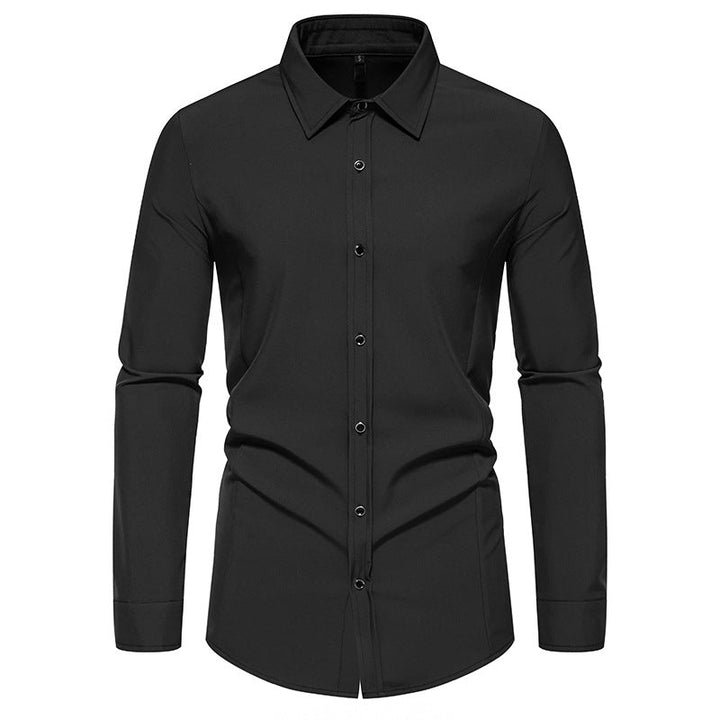 Herren modisches Langarmhemd mit elegantem Schnitt Drune