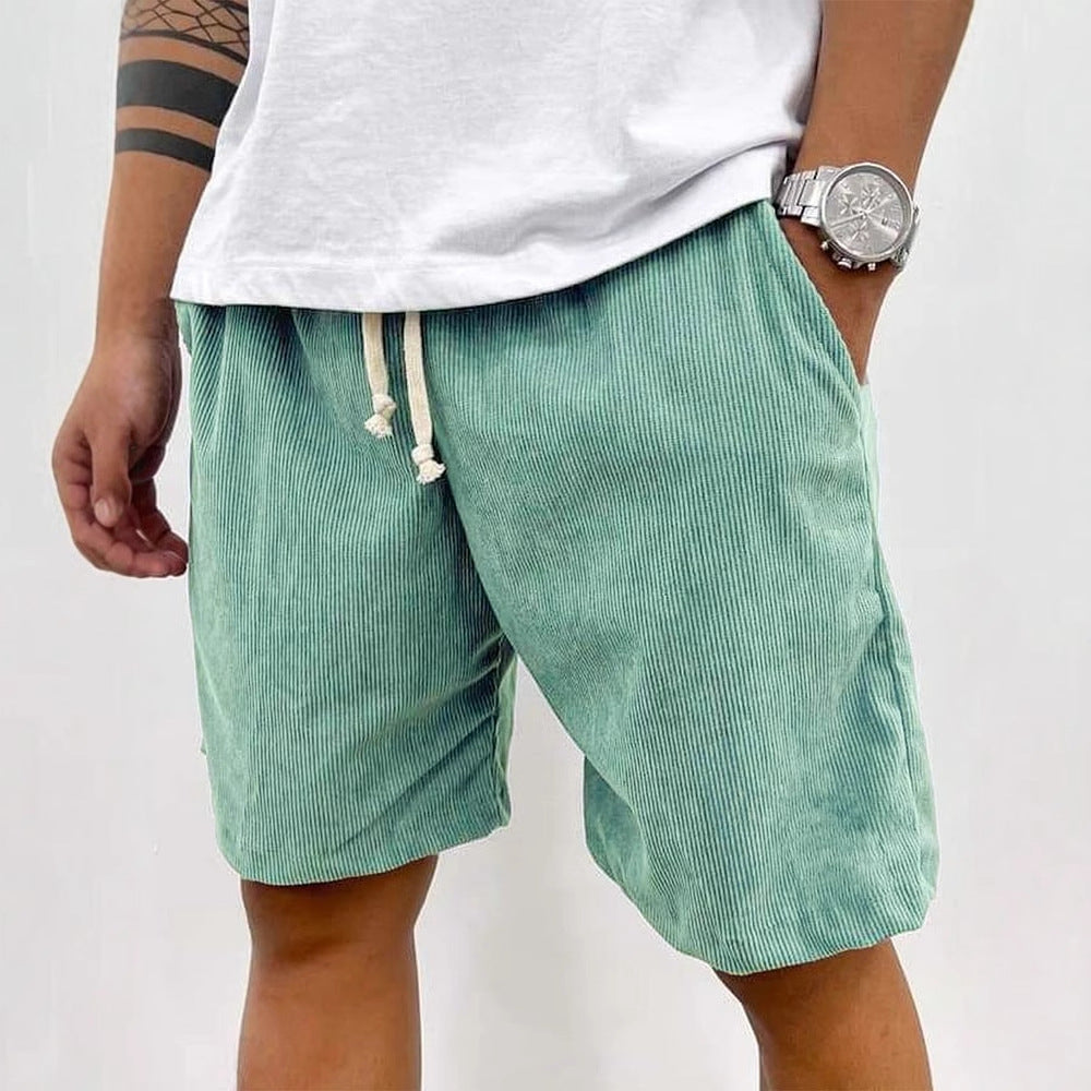 Drune | Herren Casual Kordelzug Cord Shorts