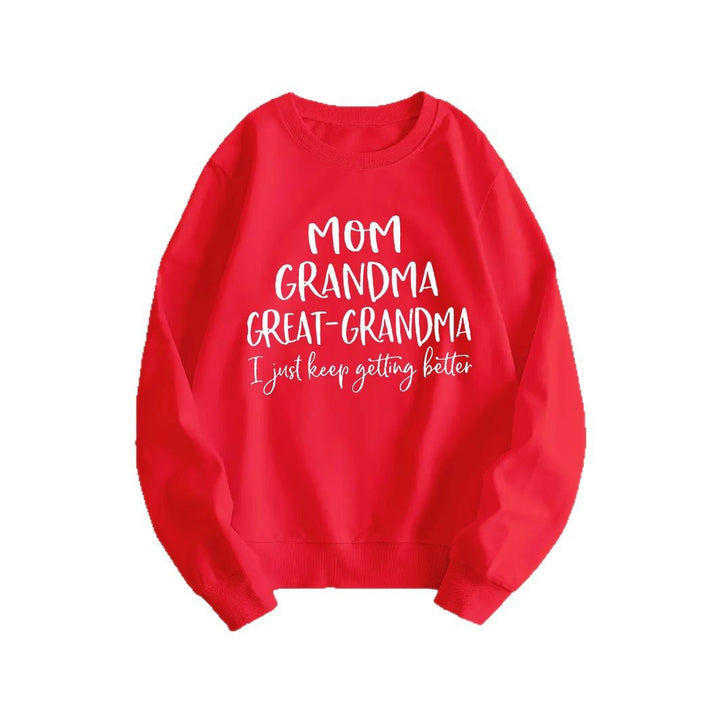 Damen Sweatshirt mit kreativem Familienaufdruck und bequemer Passform Drune