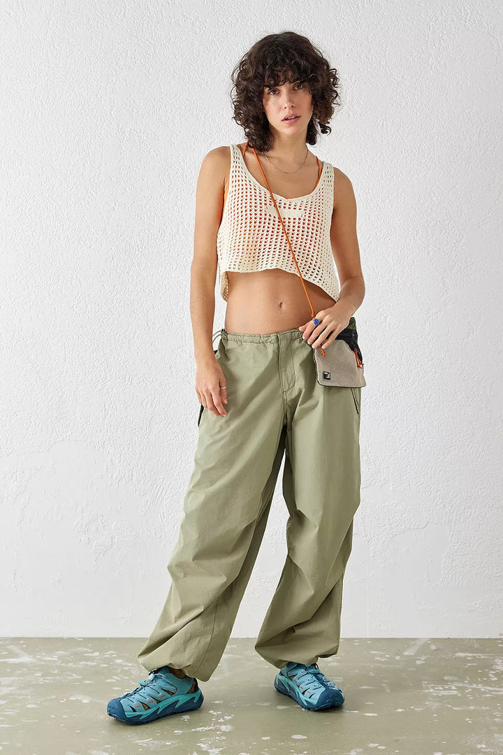 Damen luftiges Netz-Crop-Top Drune
