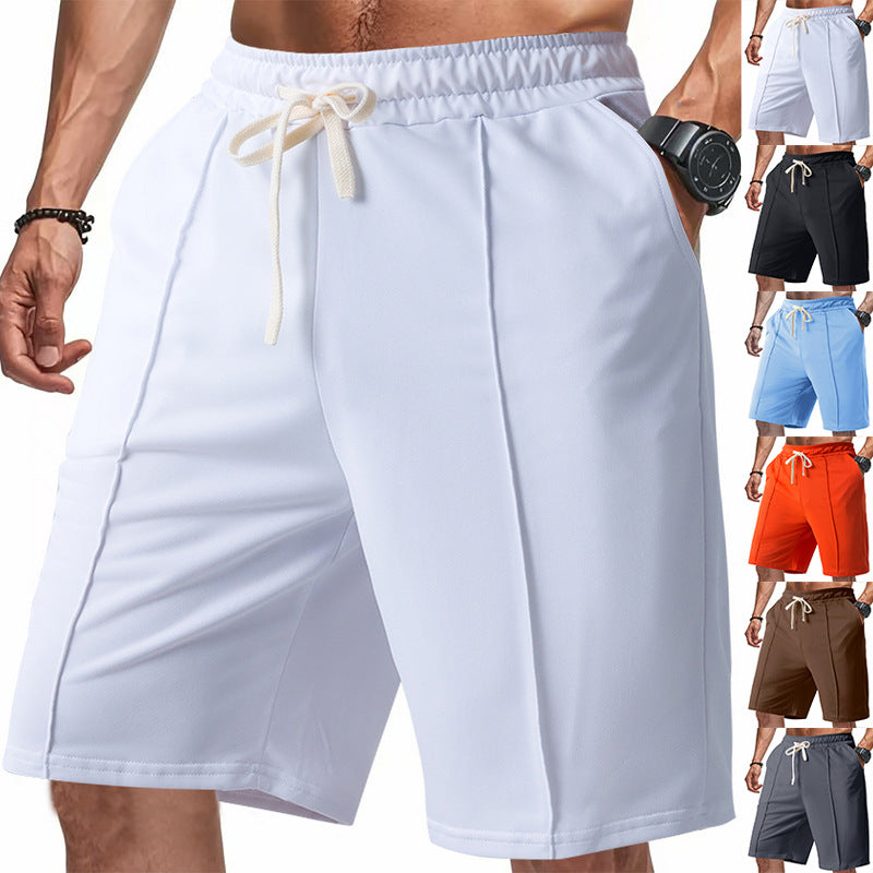 Herren nan knielange Relax-Bermuda mit flacher Bügelfalte, elastischem Tunnelzugbund und seitlichen Eingrifftaschen Drune