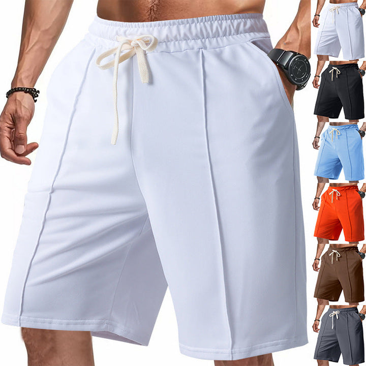 Herren nan knielange Relax-Bermuda mit flacher Bügelfalte, elastischem Tunnelzugbund und seitlichen Eingrifftaschen Drune