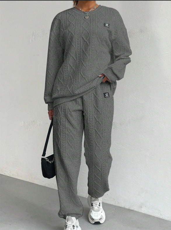 Damen Strickanzug mit strukturiertem Design und bequemer Passform Drune