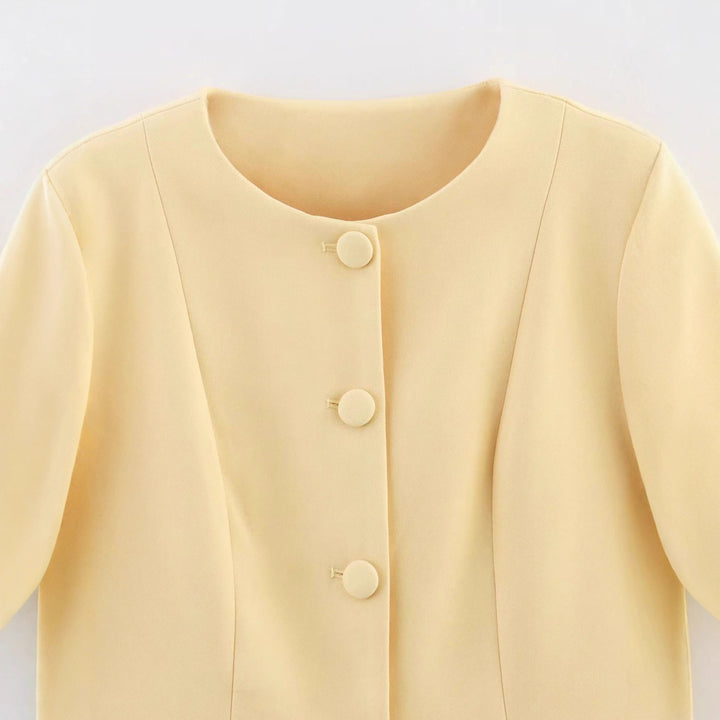 Damen modische Kurzjacke mit strukturiertem Design Drune