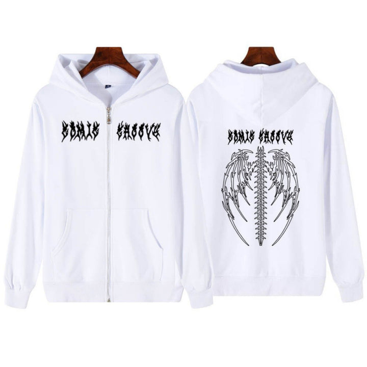 Damen Kapuzenjacke mit auffälligem Gothic-Design und bequemer Passform Drune