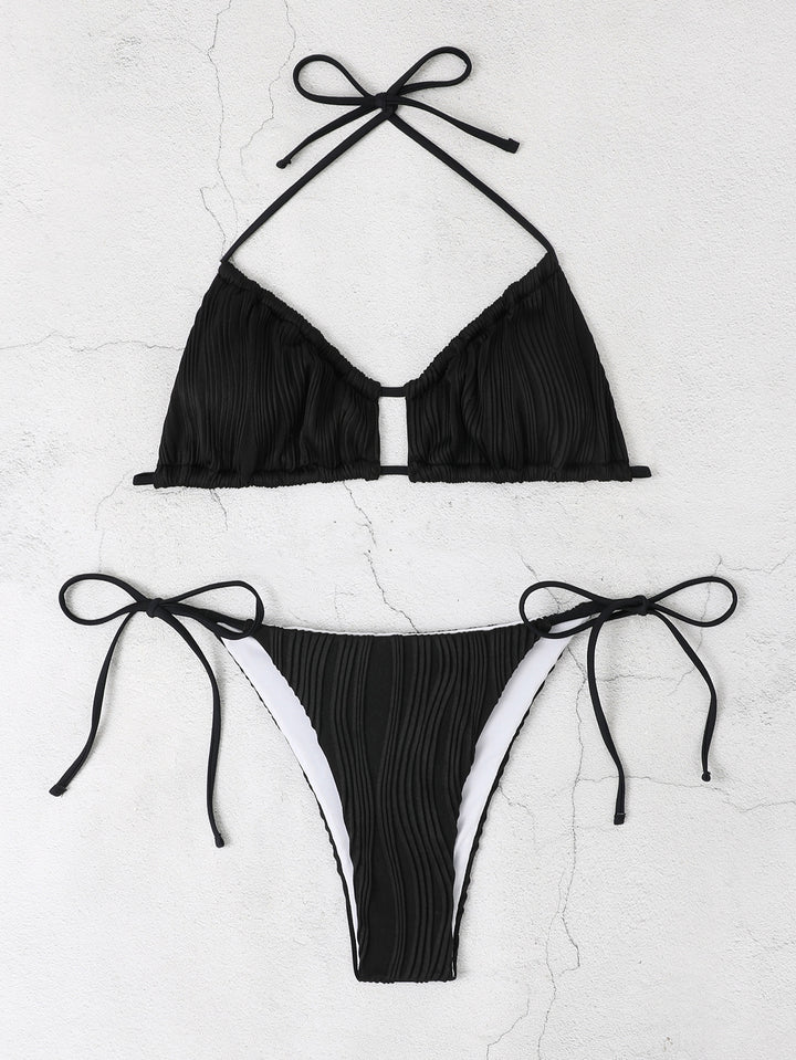 Damen Triangel-Bikini-Set mit raffinierten Rüschendetails Drune