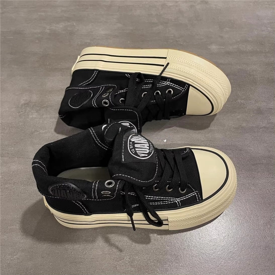 Damen Hohe Sneaker mit coolem Vintage-Design und praktischer Schnürung Drune