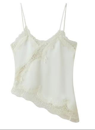 Damen romantisches Spitzen-Spaghetti-Top Drune