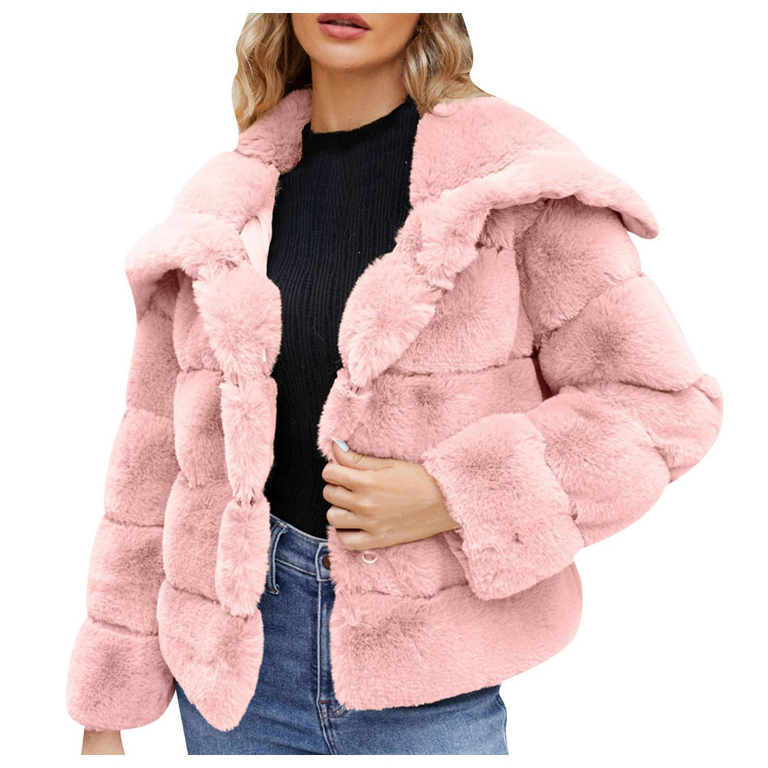 Damen Trendige Puffjacke mit weich gefüttertem Kunstfell Drune