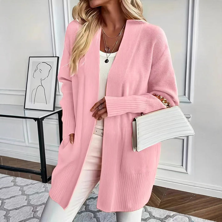 Damen Offener Strickmantel im lässigen Stil Drune