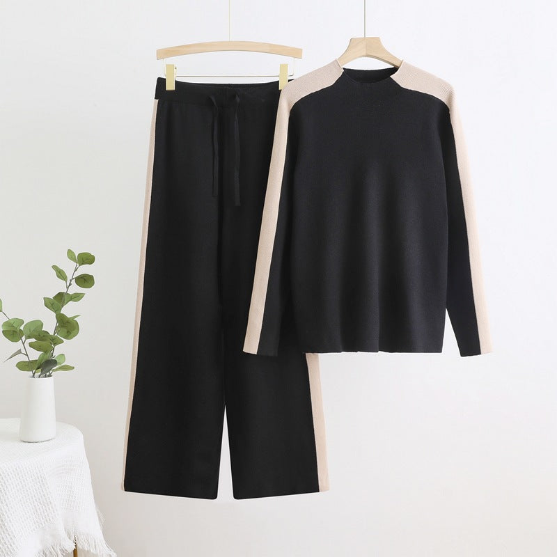 Drune | Hoch taillierte Drawstring-Hosen Strickset