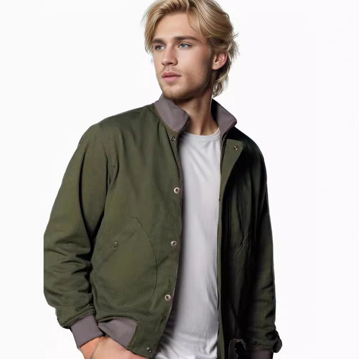 Herren lässige Freizeitjacke mit klassischem Kragen Drune