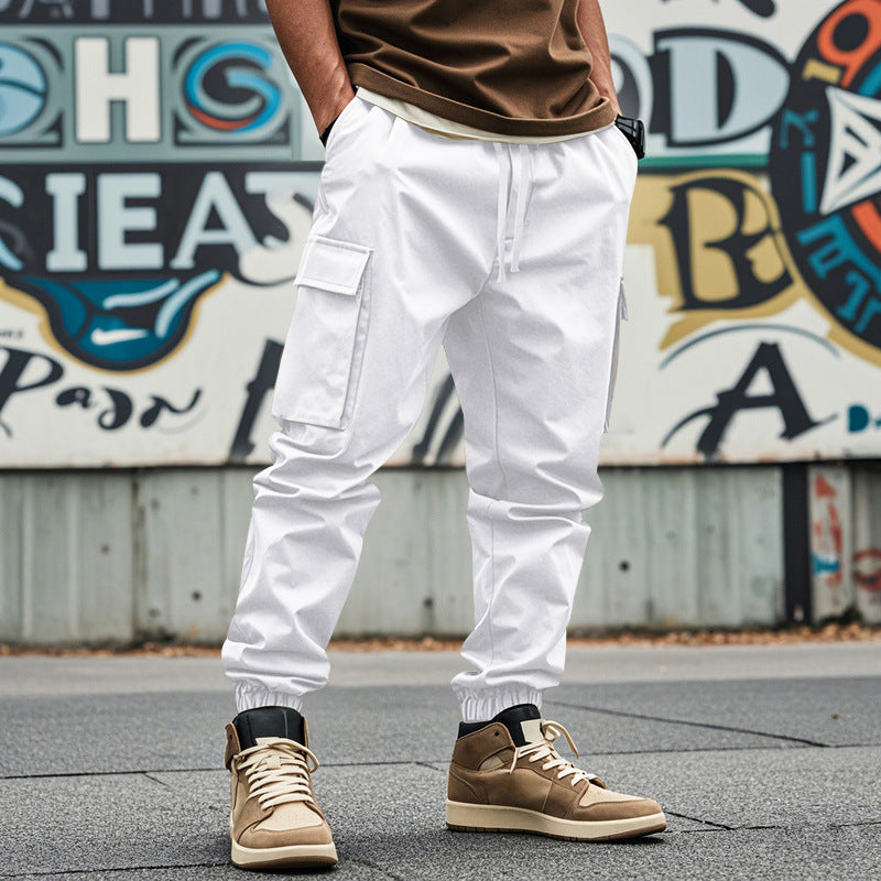 Herren Cargo-Hose mit praktischen Seitentaschen und elastischem Bund Drune