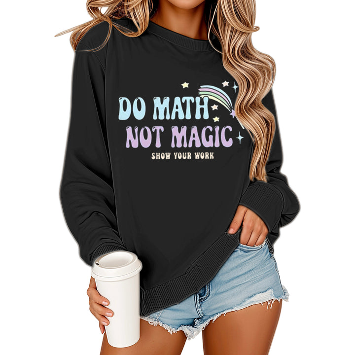 Damen Sweatshirt mit motivierendem Mathematikdruck und lässigem Schnitt Drune