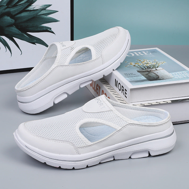 Damen nan atmungsaktive Netzgewebe-Slipper mit ergonomischem Komfortfußbett Drune