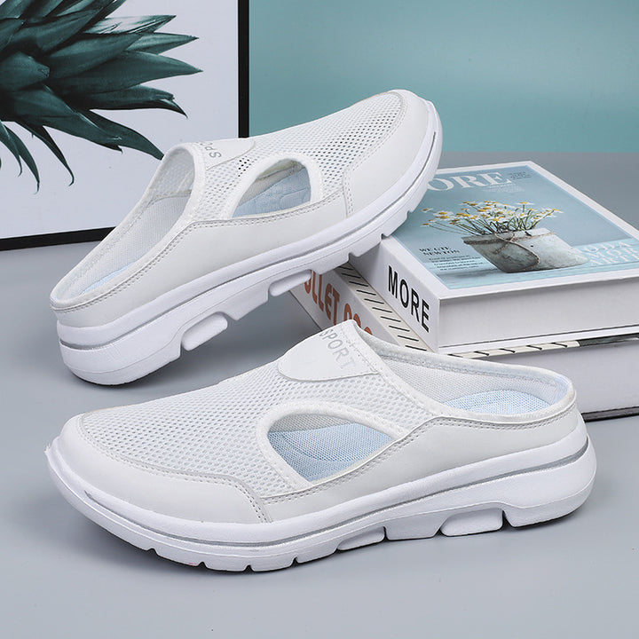 Damen nan atmungsaktive Netzgewebe-Slipper mit ergonomischem Komfortfußbett Drune
