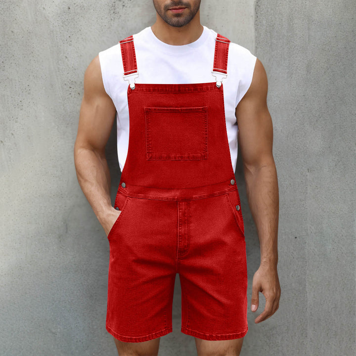 Herren Lässige Denim-Latzhose Drune