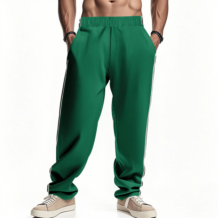 Herren Sportliche Freizeithose mit seitlichen Streifen und elastischem Bund Drune