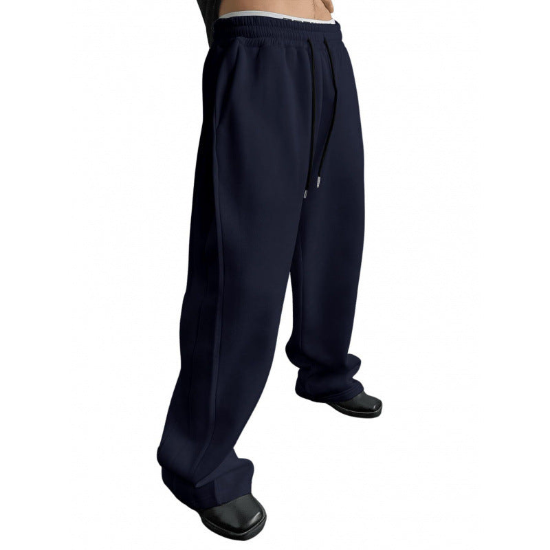 Damen nan weite Oversize Jogginghose mit tiefem Schritt, elastischem Bund und Kordelzug Drune