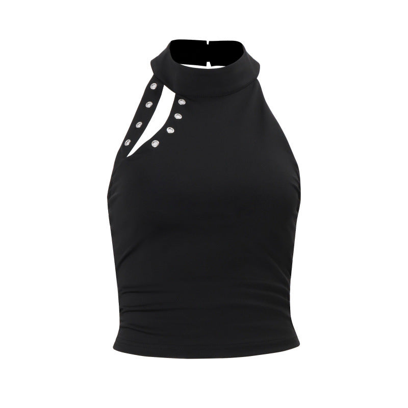 Damen Sportliches Haltertop mit modischen Details Drune