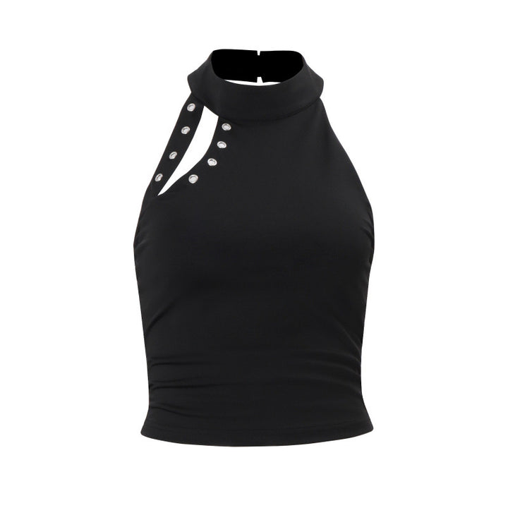 Damen Sportliches Haltertop mit modischen Details Drune