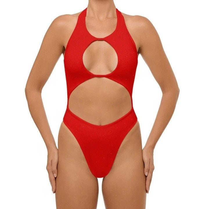 Damen Hochgeschnittener Einteiler mit Cut-Out-Design Drune